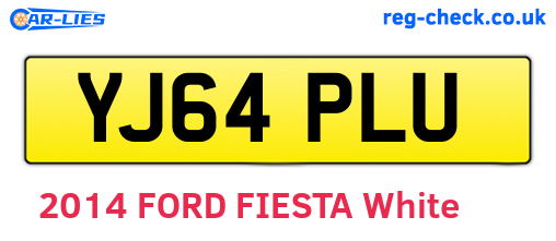 YJ64PLU are the vehicle registration plates.
