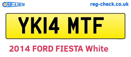 YK14MTF are the vehicle registration plates.