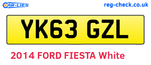 YK63GZL are the vehicle registration plates.