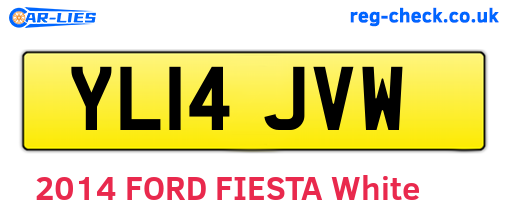 YL14JVW are the vehicle registration plates.