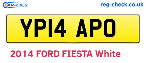 YP14APO are the vehicle registration plates.