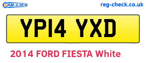 YP14YXD are the vehicle registration plates.