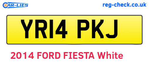 YR14PKJ are the vehicle registration plates.
