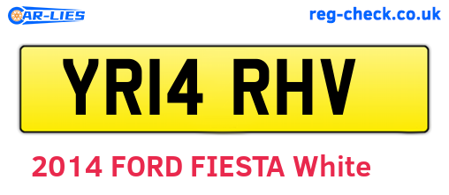 YR14RHV are the vehicle registration plates.