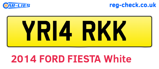 YR14RKK are the vehicle registration plates.