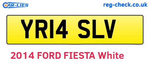 YR14SLV are the vehicle registration plates.