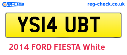 YS14UBT are the vehicle registration plates.