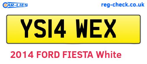 YS14WEX are the vehicle registration plates.