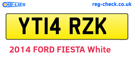 YT14RZK are the vehicle registration plates.