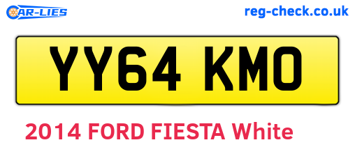 YY64KMO are the vehicle registration plates.