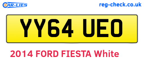 YY64UEO are the vehicle registration plates.