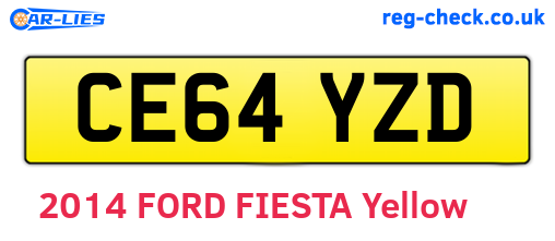 CE64YZD are the vehicle registration plates.