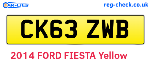 CK63ZWB are the vehicle registration plates.