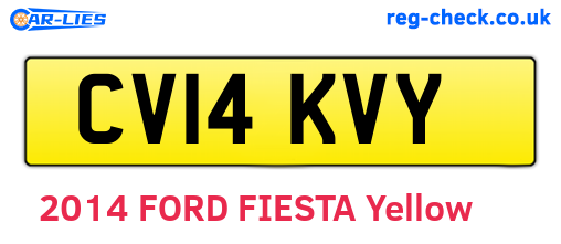 CV14KVY are the vehicle registration plates.