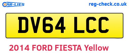 DV64LCC are the vehicle registration plates.