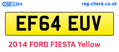 EF64EUV are the vehicle registration plates.