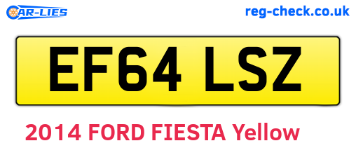 EF64LSZ are the vehicle registration plates.