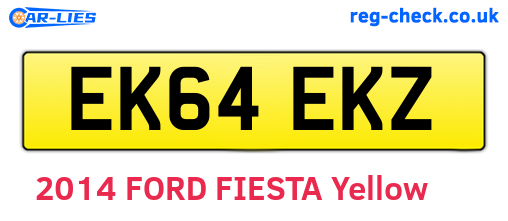 EK64EKZ are the vehicle registration plates.