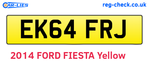 EK64FRJ are the vehicle registration plates.