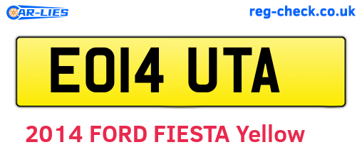 EO14UTA are the vehicle registration plates.