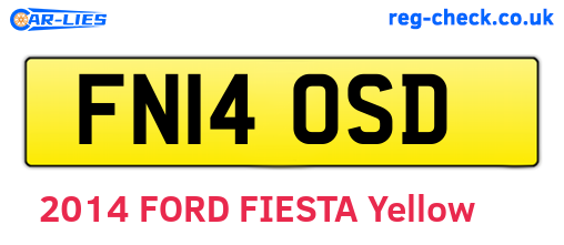 FN14OSD are the vehicle registration plates.