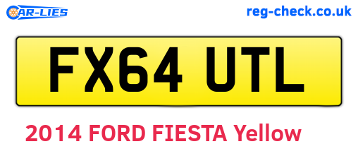 FX64UTL are the vehicle registration plates.