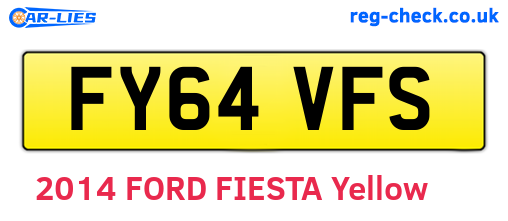 FY64VFS are the vehicle registration plates.