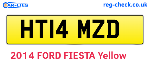 HT14MZD are the vehicle registration plates.