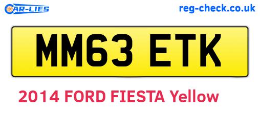 MM63ETK are the vehicle registration plates.