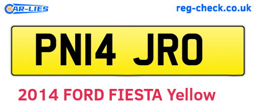PN14JRO are the vehicle registration plates.
