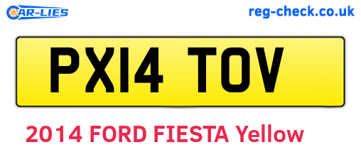 PX14TOV are the vehicle registration plates.