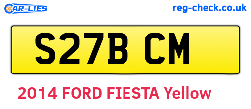 S27BCM are the vehicle registration plates.