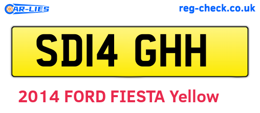 SD14GHH are the vehicle registration plates.