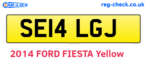 SE14LGJ are the vehicle registration plates.