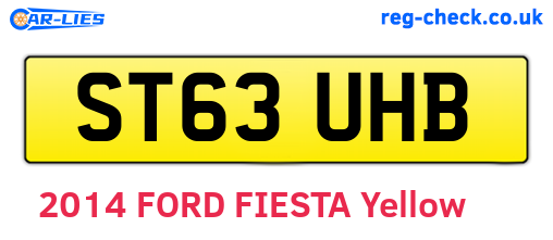 ST63UHB are the vehicle registration plates.