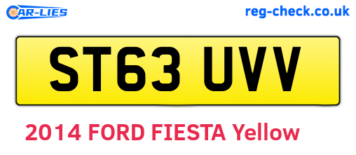 ST63UVV are the vehicle registration plates.