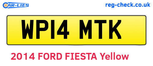WP14MTK are the vehicle registration plates.