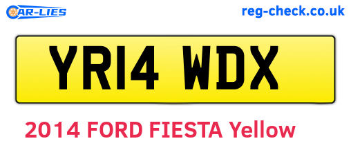 YR14WDX are the vehicle registration plates.