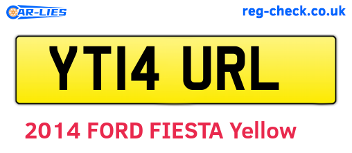 YT14URL are the vehicle registration plates.