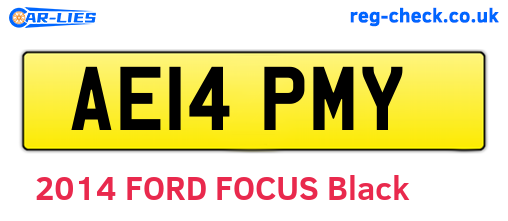 AE14PMY are the vehicle registration plates.