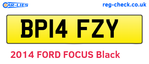 BP14FZY are the vehicle registration plates.