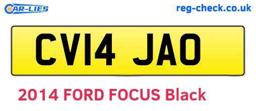 CV14JAO are the vehicle registration plates.
