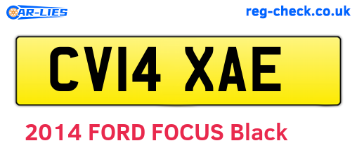 CV14XAE are the vehicle registration plates.