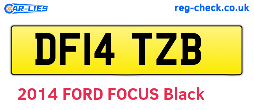 DF14TZB are the vehicle registration plates.