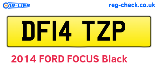 DF14TZP are the vehicle registration plates.