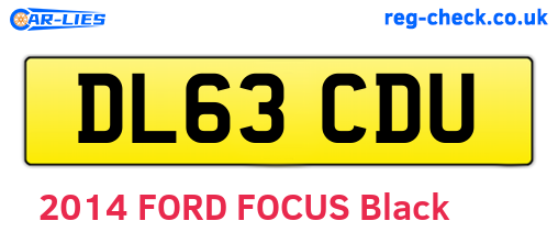 DL63CDU are the vehicle registration plates.