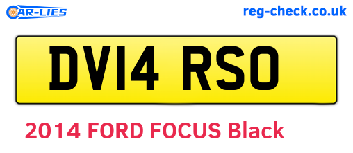 DV14RSO are the vehicle registration plates.