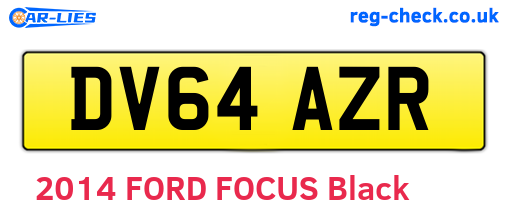 DV64AZR are the vehicle registration plates.