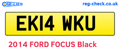 EK14WKU are the vehicle registration plates.