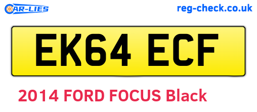 EK64ECF are the vehicle registration plates.